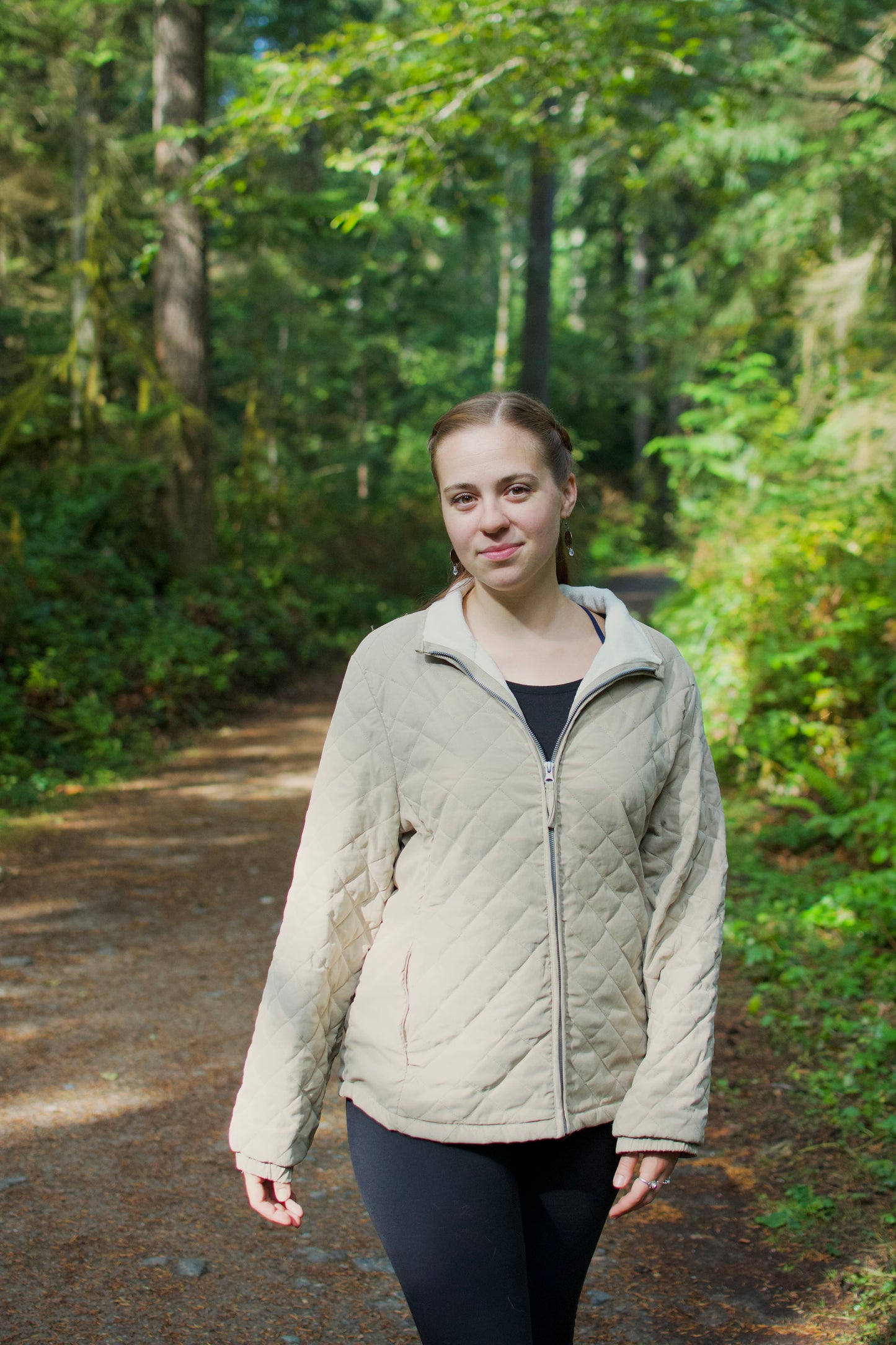 Boeing Jacket Womens Coat Quilted Khaki