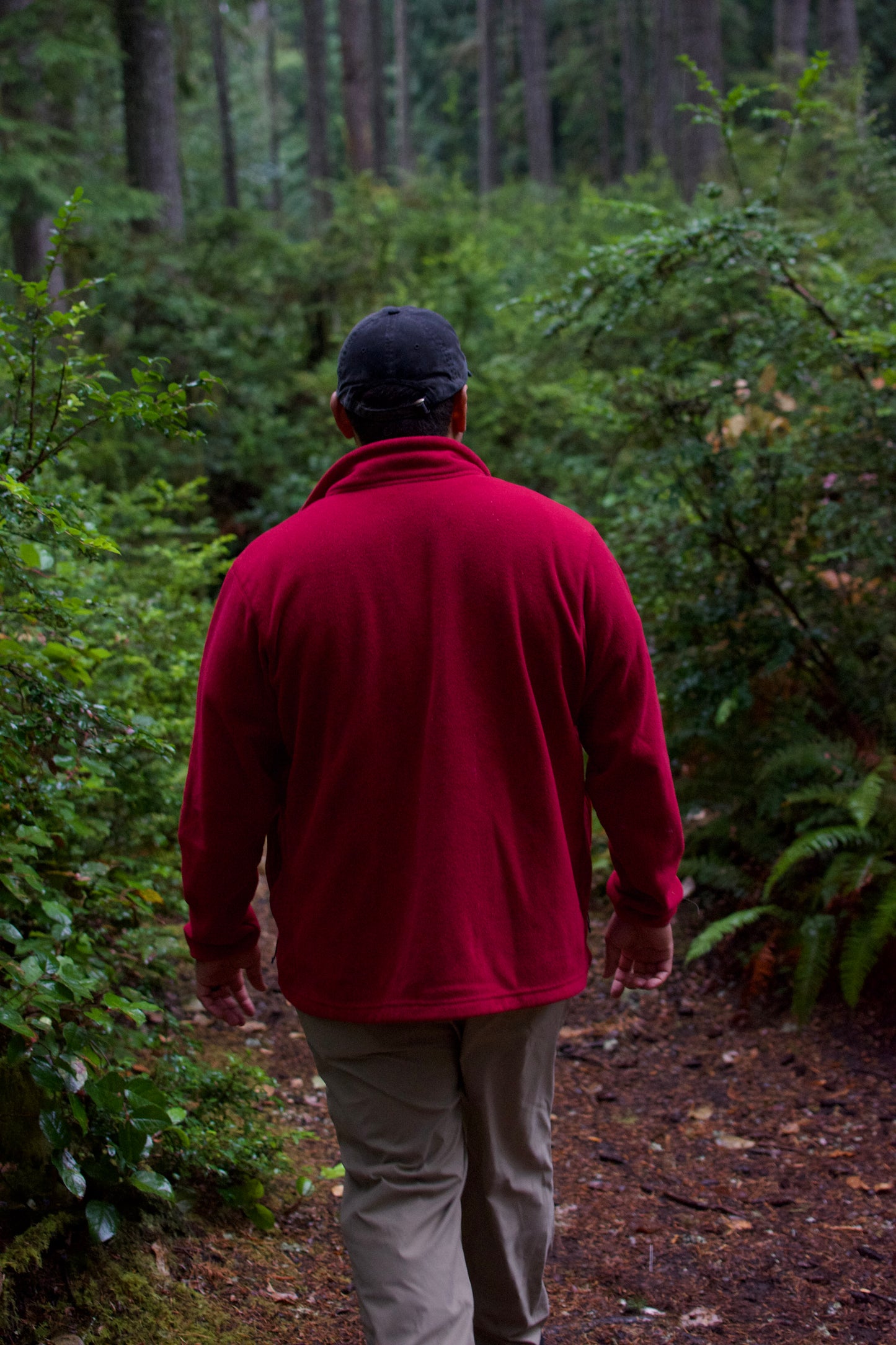 Mens Columbia Red Fleece Full Zip Jacket