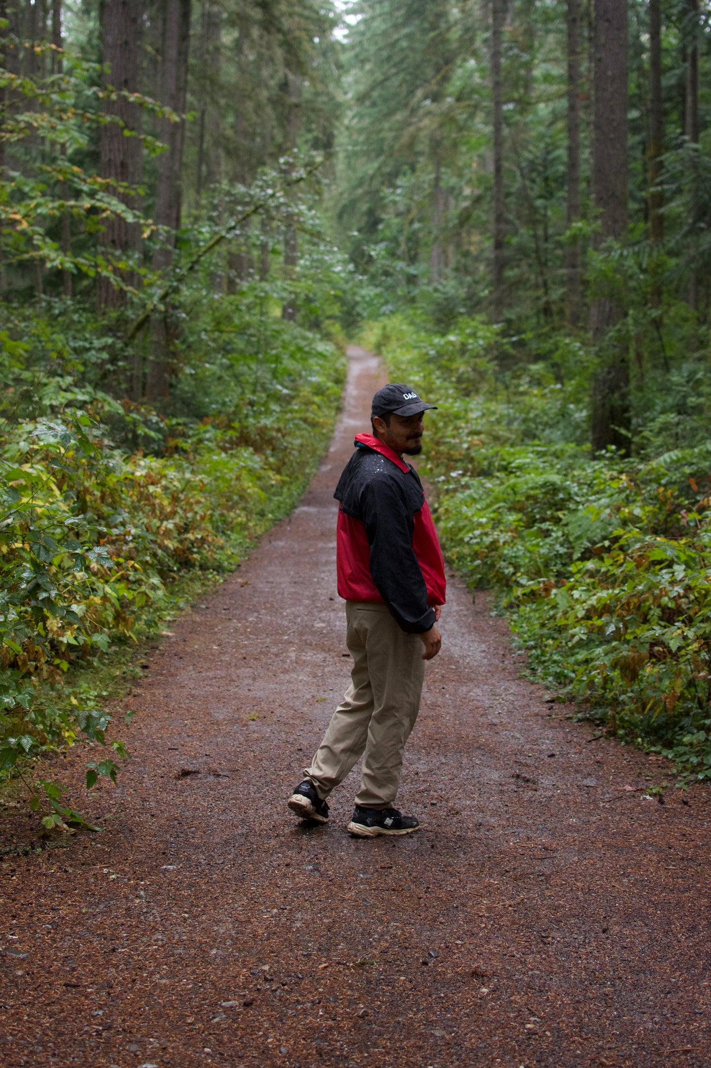 Vintage 90s Columbia Red Black Teal Windbreaker Hooded Rain Jacket