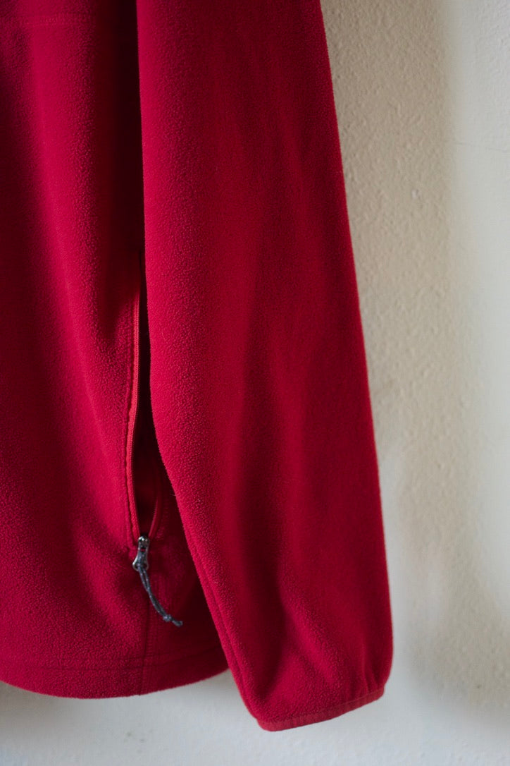 Mens Columbia Red Fleece Full Zip Jacket