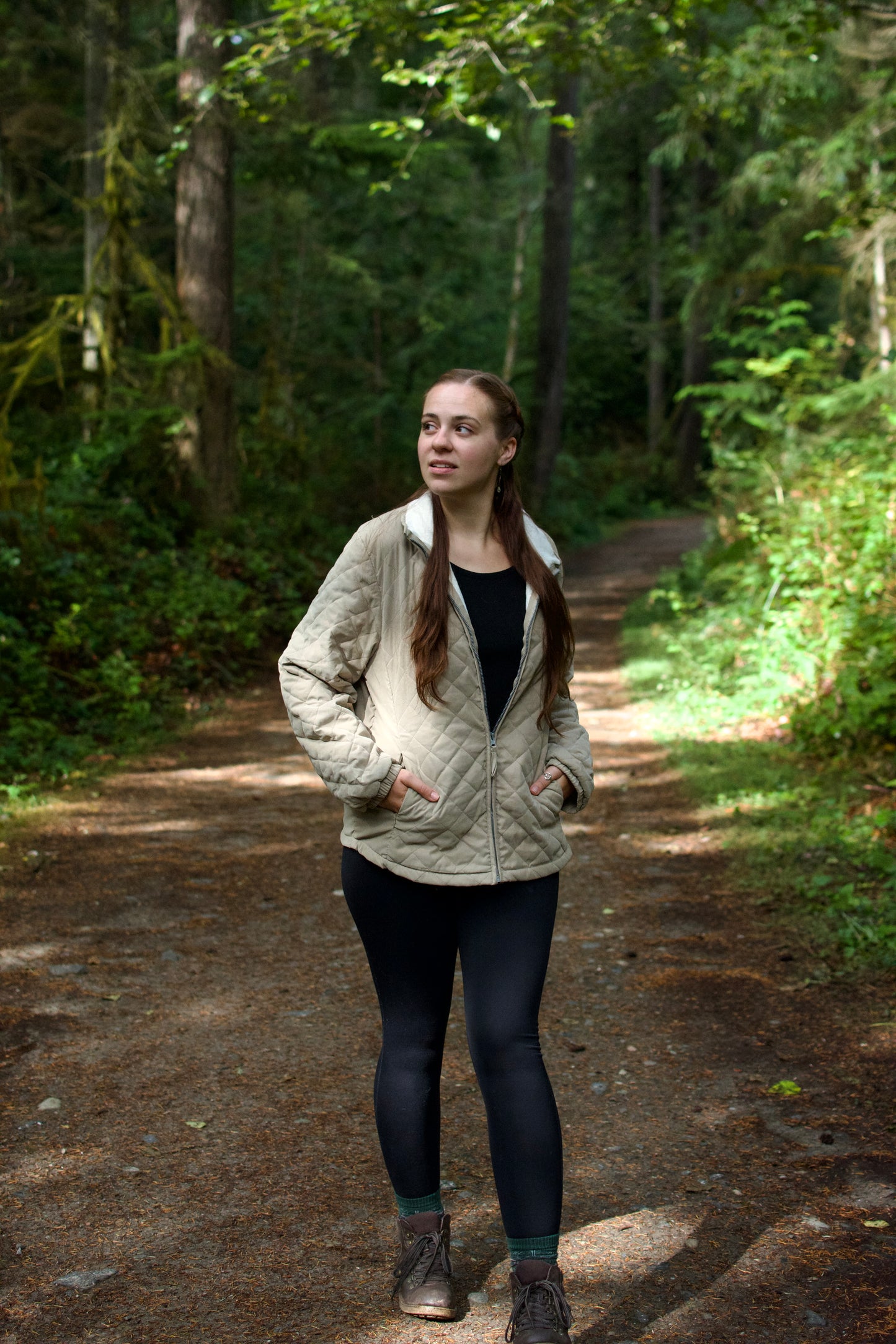 Boeing Jacket Womens Coat Quilted Khaki