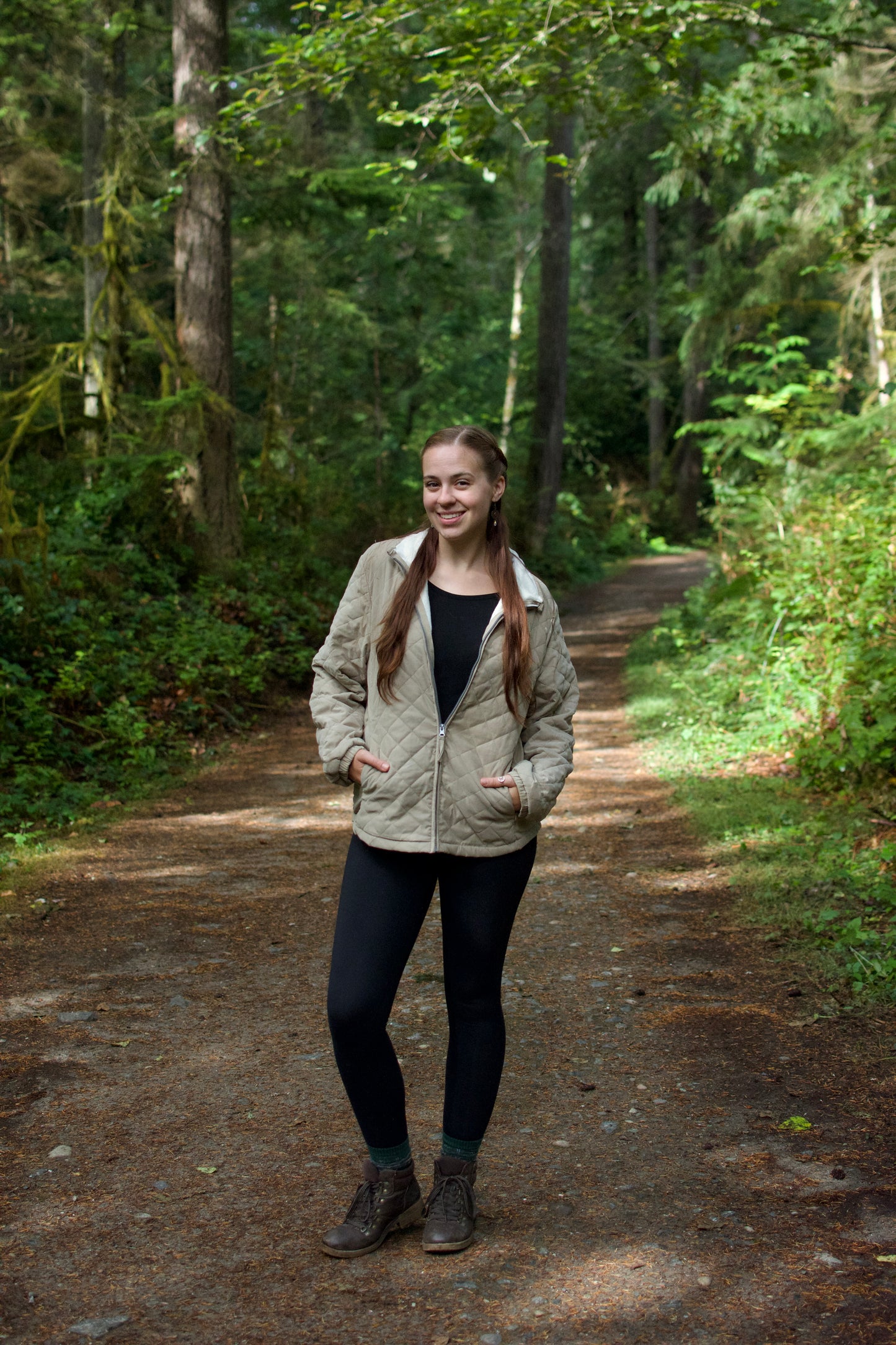 Boeing Jacket Womens Coat Quilted Khaki