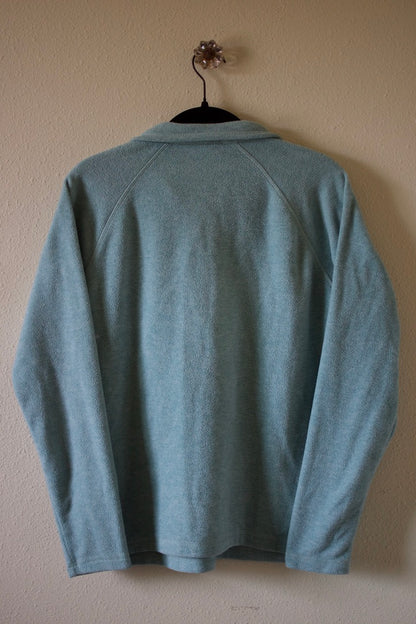 Eddie Bauer Blue Fleece Quarter Zip Sweatshirt